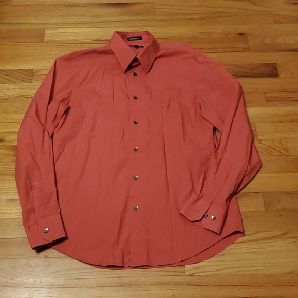 Men's button down shirt (coral) - Picture 2 of 4
